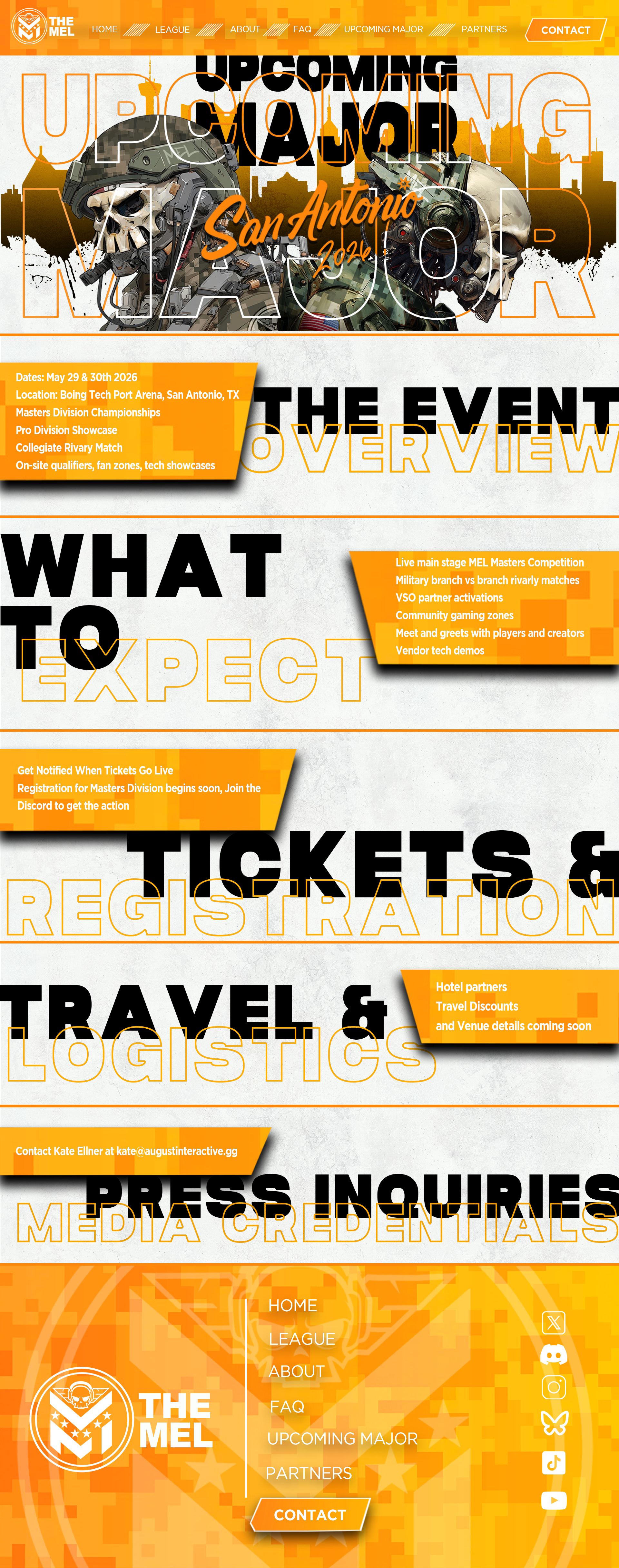 Upcoming Major San Antonio 2026 overview with event schedule, tickets, travel, and press info